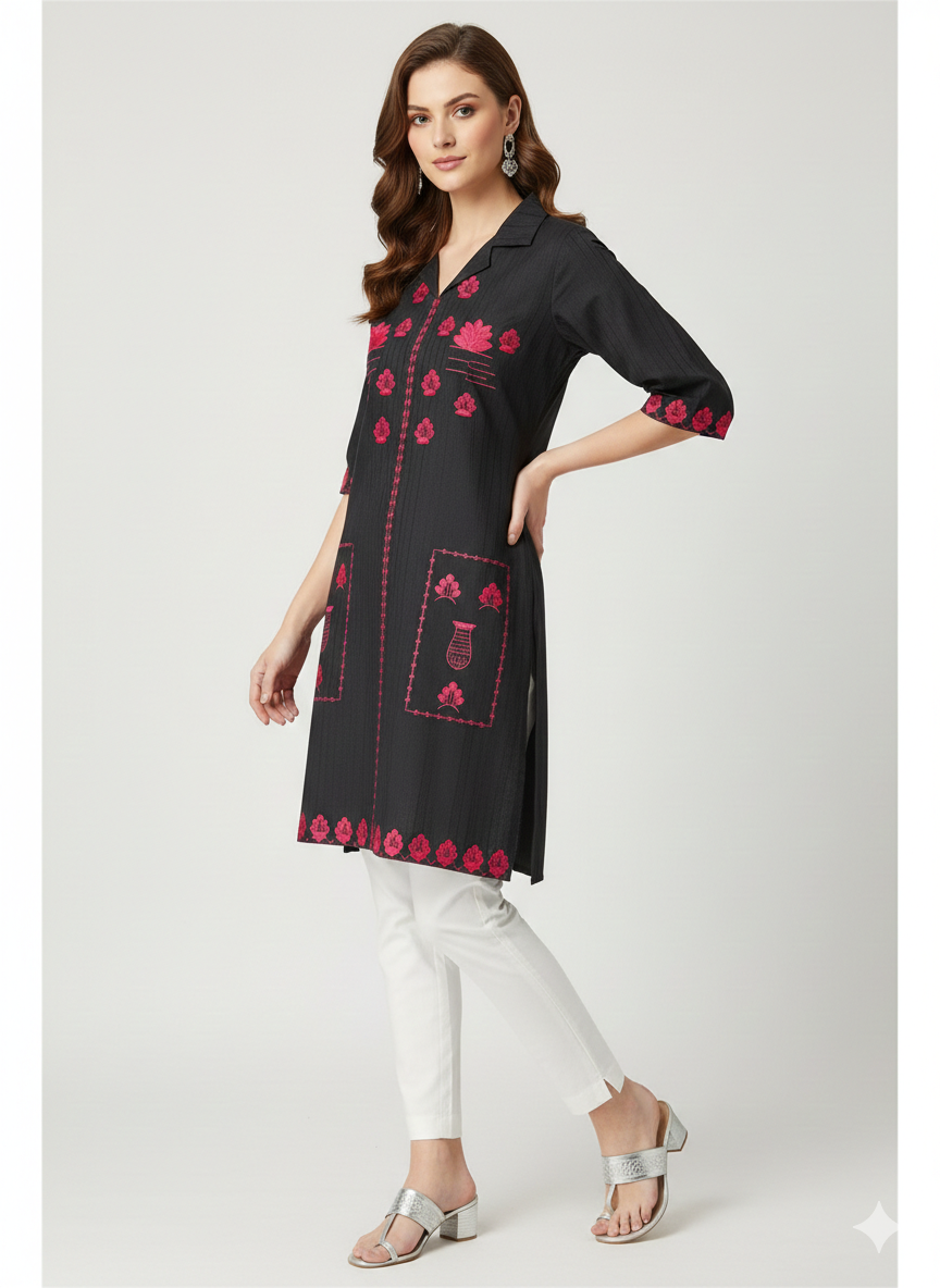 St019- Embroidered Pocket Style