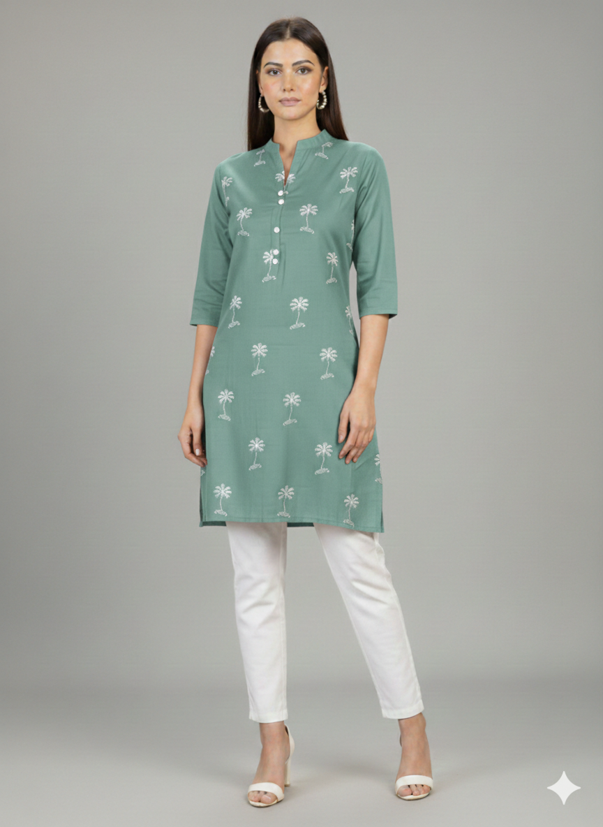 St064- Embroidered Floral Top