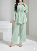 Cs015- 2pc Imported Crush Frock With Trouser
