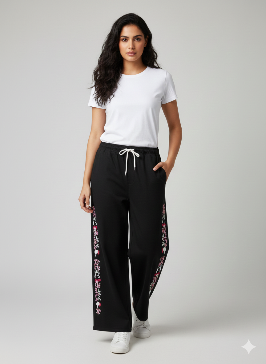 J014- Border Embroidered Jeans