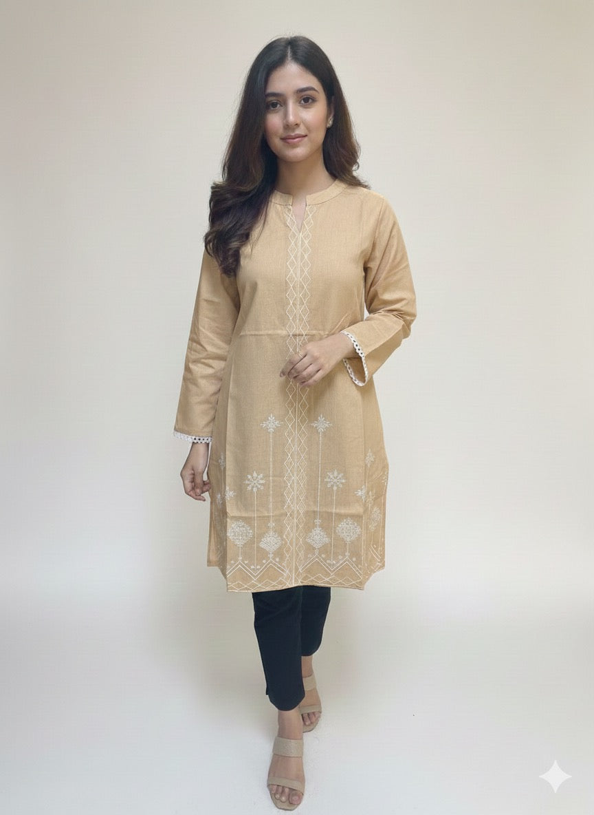 St037- Daman Embroidered Top