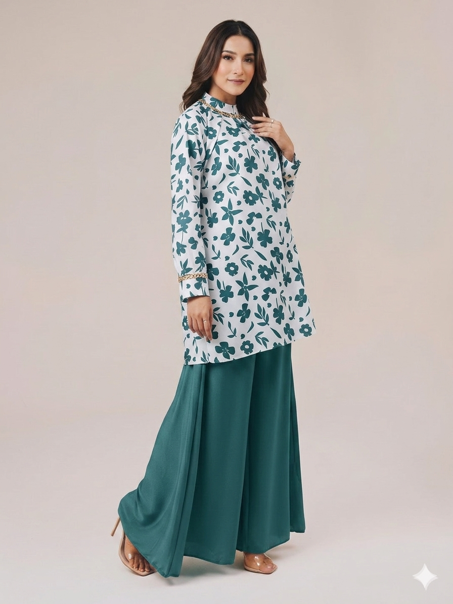 Cs002- Grip Printed Top With Flapper