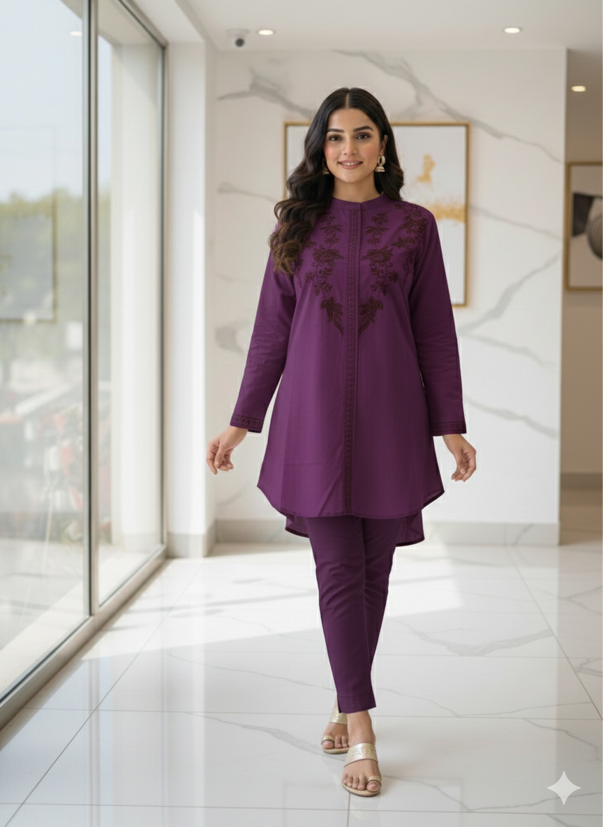 St017- Floral Embroidered Top