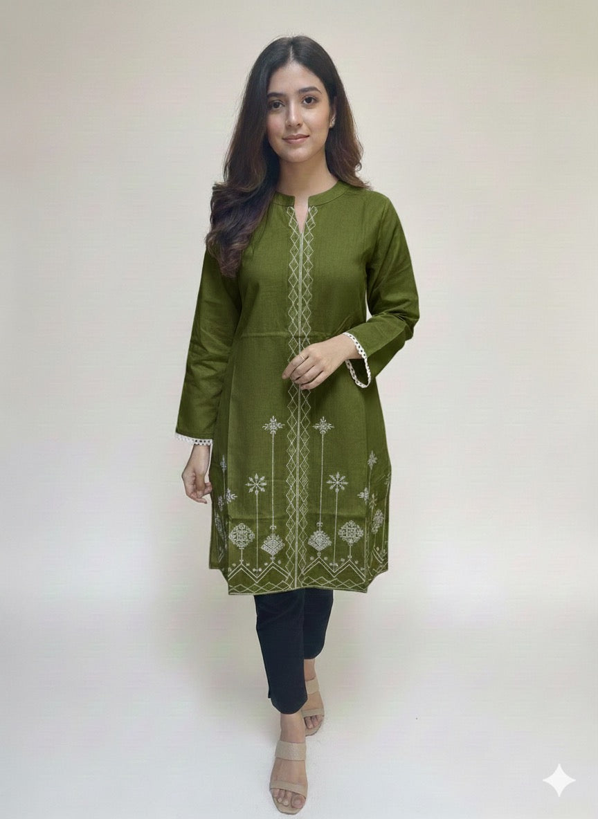 St037- Daman Embroidered Top