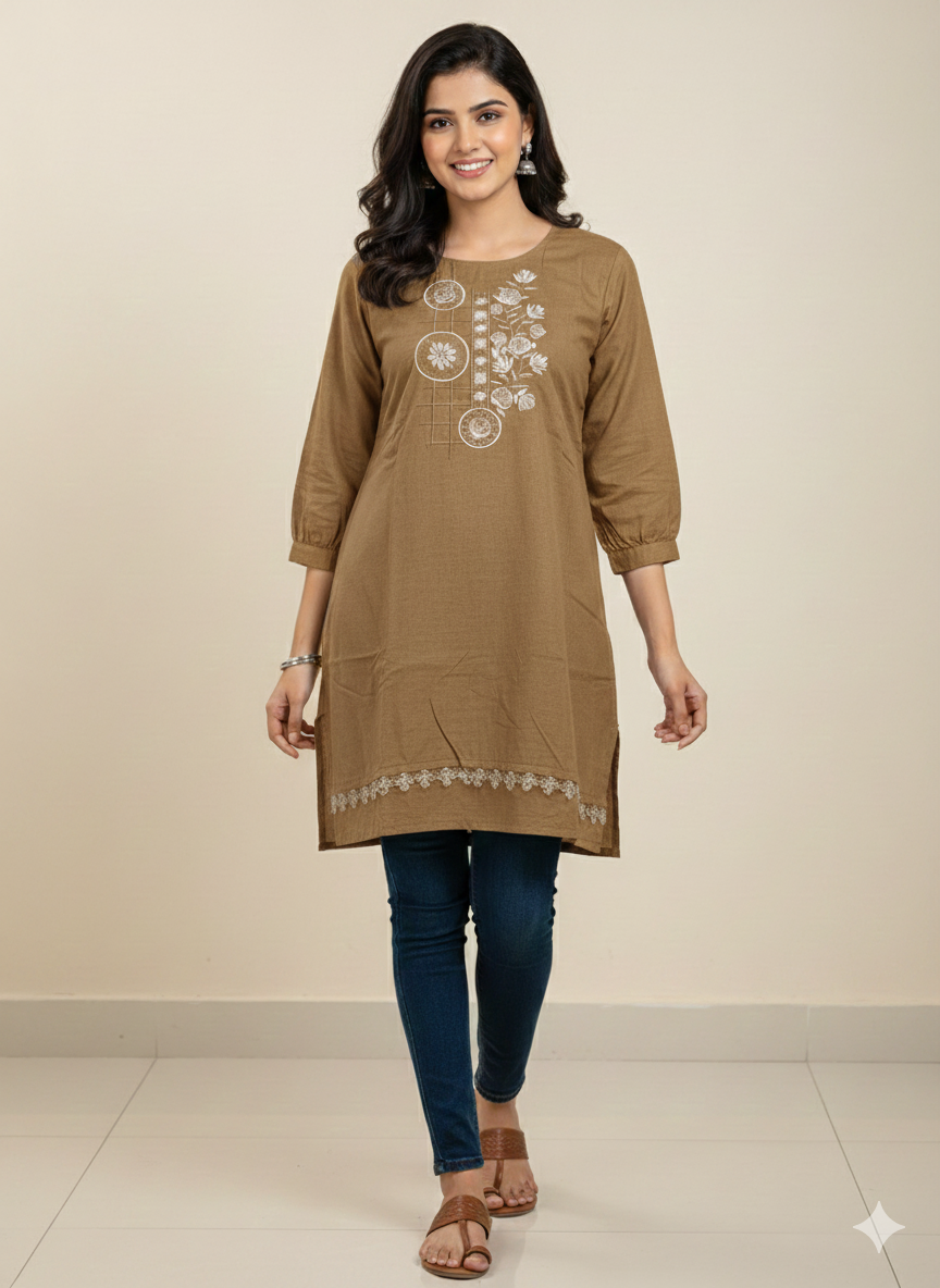 St045- Sequence Embroidered Top