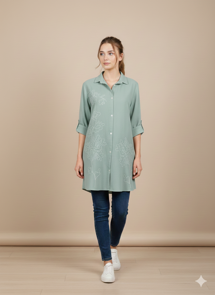 St012- Crush Embroidered Top