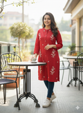 St060- Embroidered Floral Top