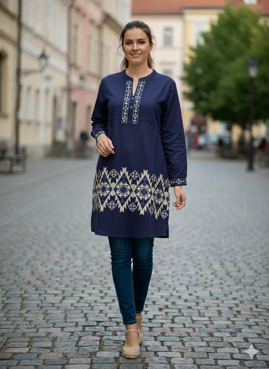 St029- Daman Embroidered Top