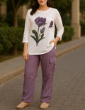 Grip Floral T-Shirt With Cargo Trouser 2pc
