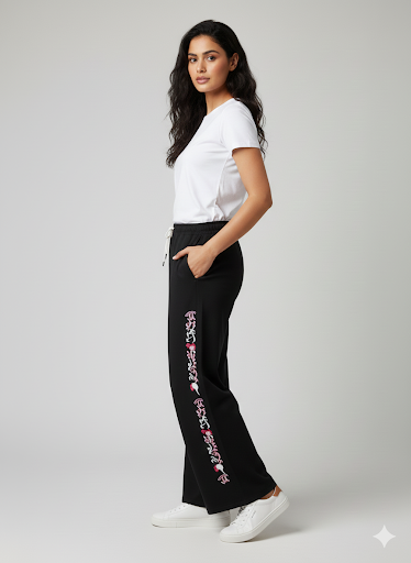 J014- Border Embroidered Jeans