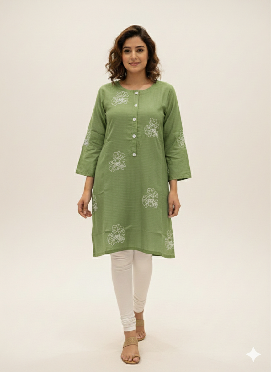 St047- Embroidered Floral Top