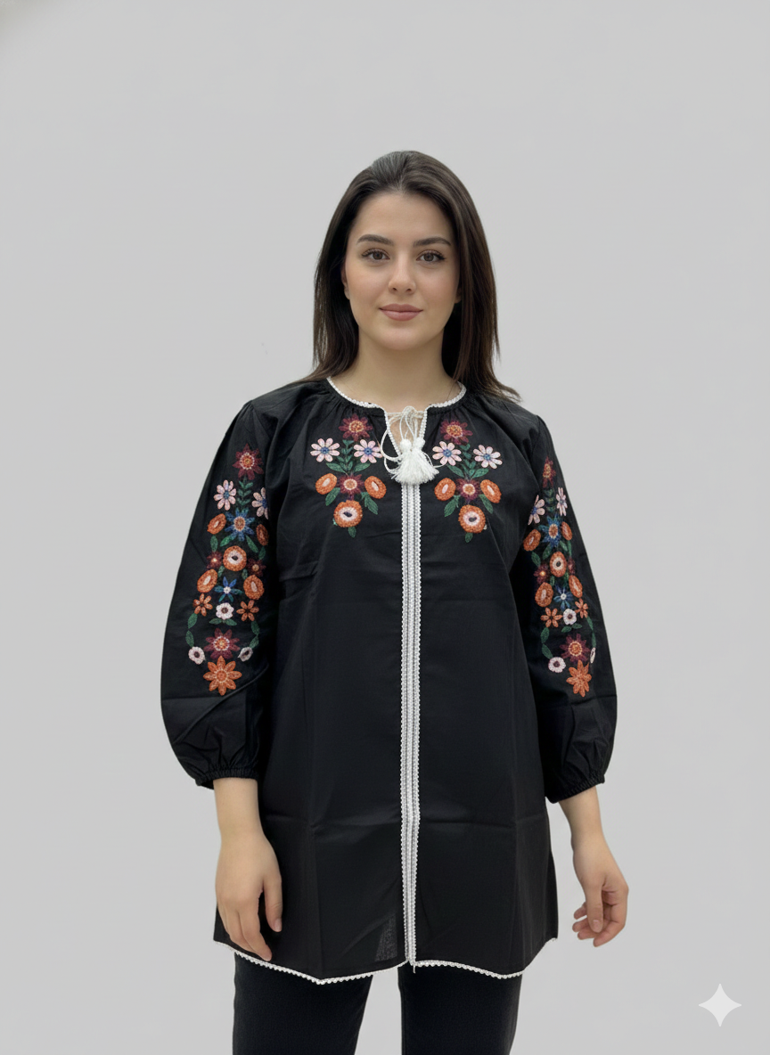 St061- Embroidered Baggy Top