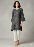 St054- Floral Embroidered Top