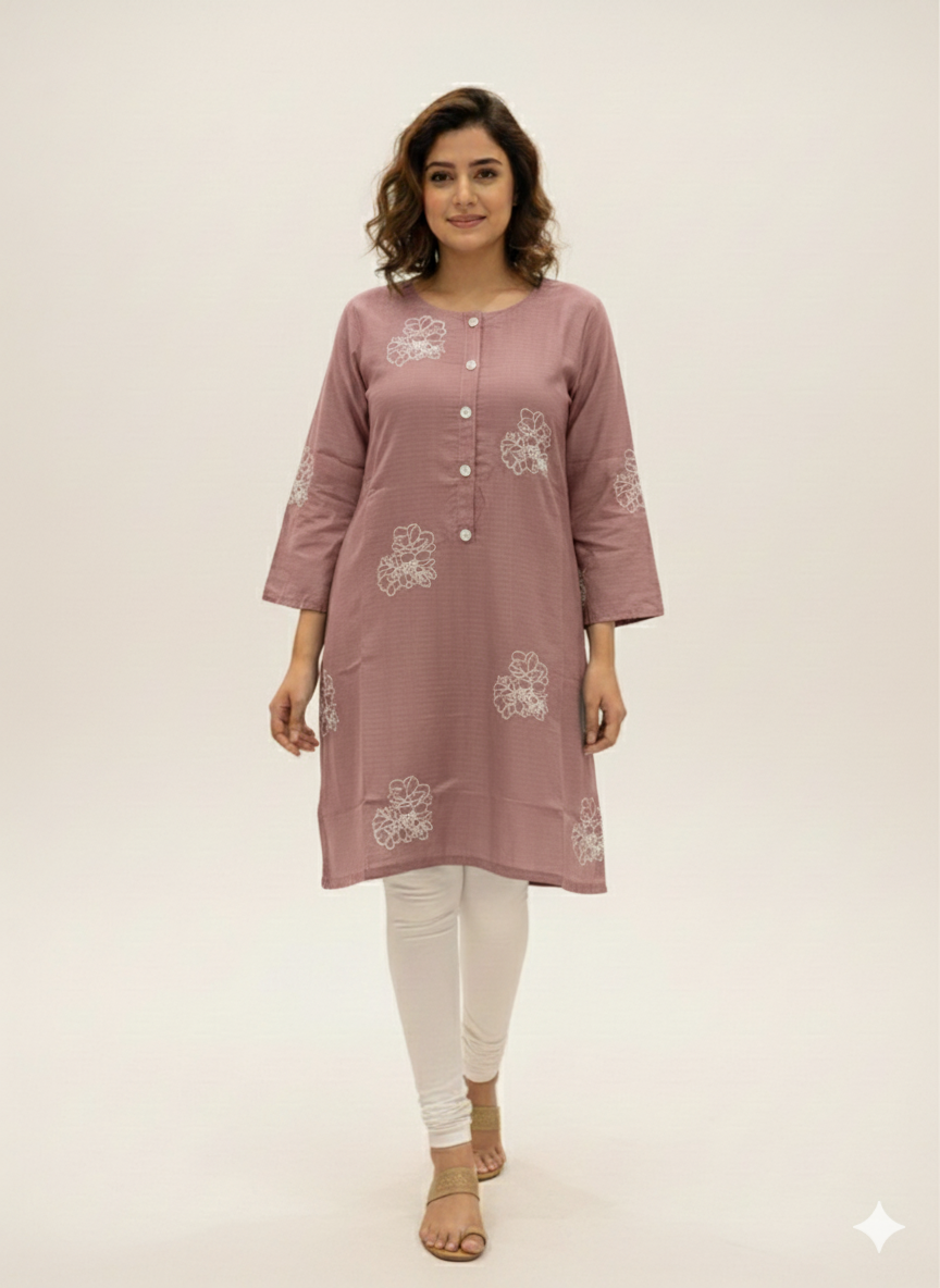 St047- Embroidered Floral Top