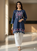 St043- Embroidered Floral Top