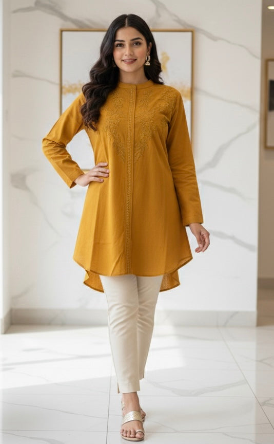 St017- Floral Embroidered Top