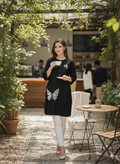 St069- Butterfly Embroidered Top