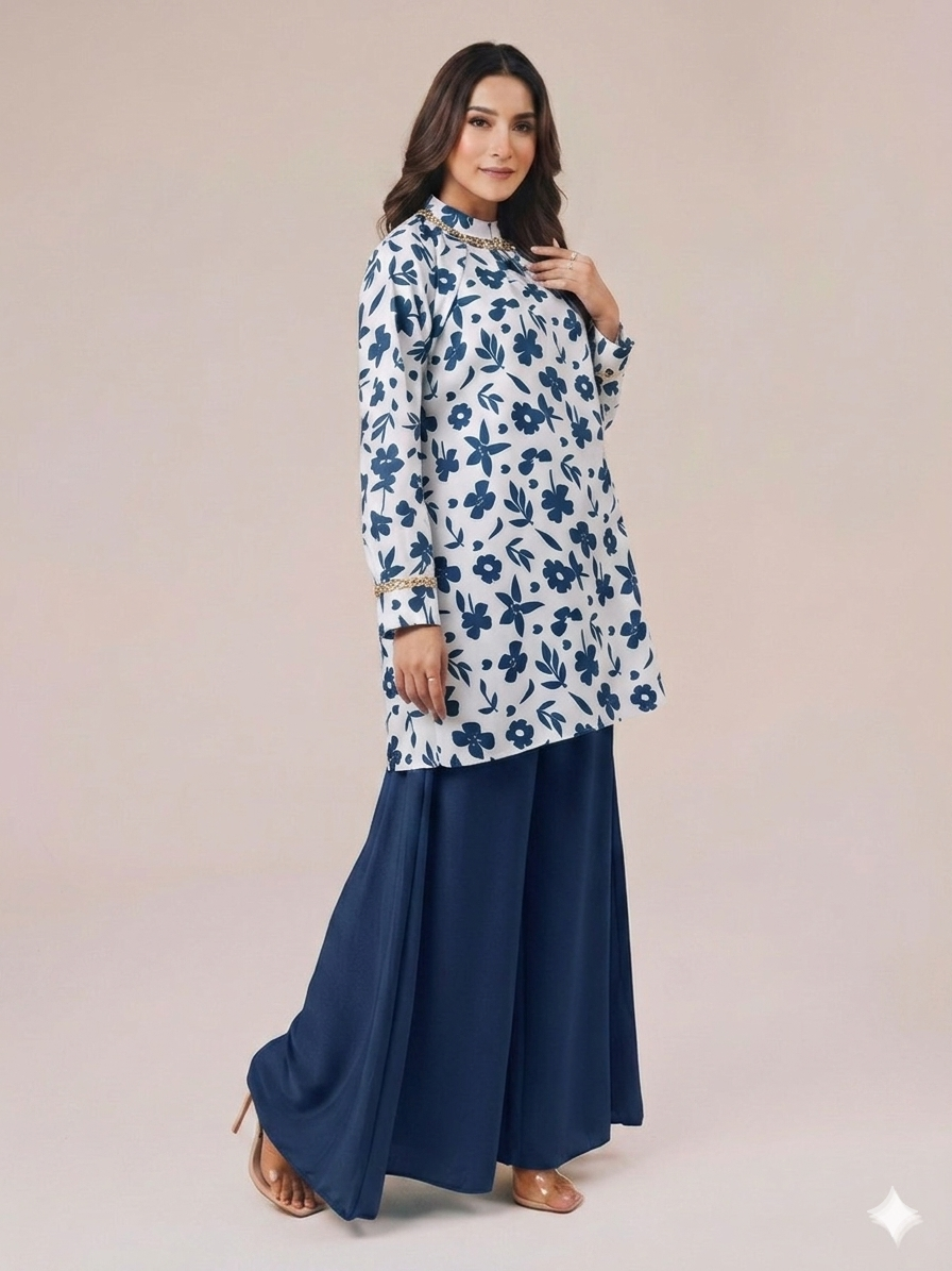 Cs002- Grip Printed Top With Flapper