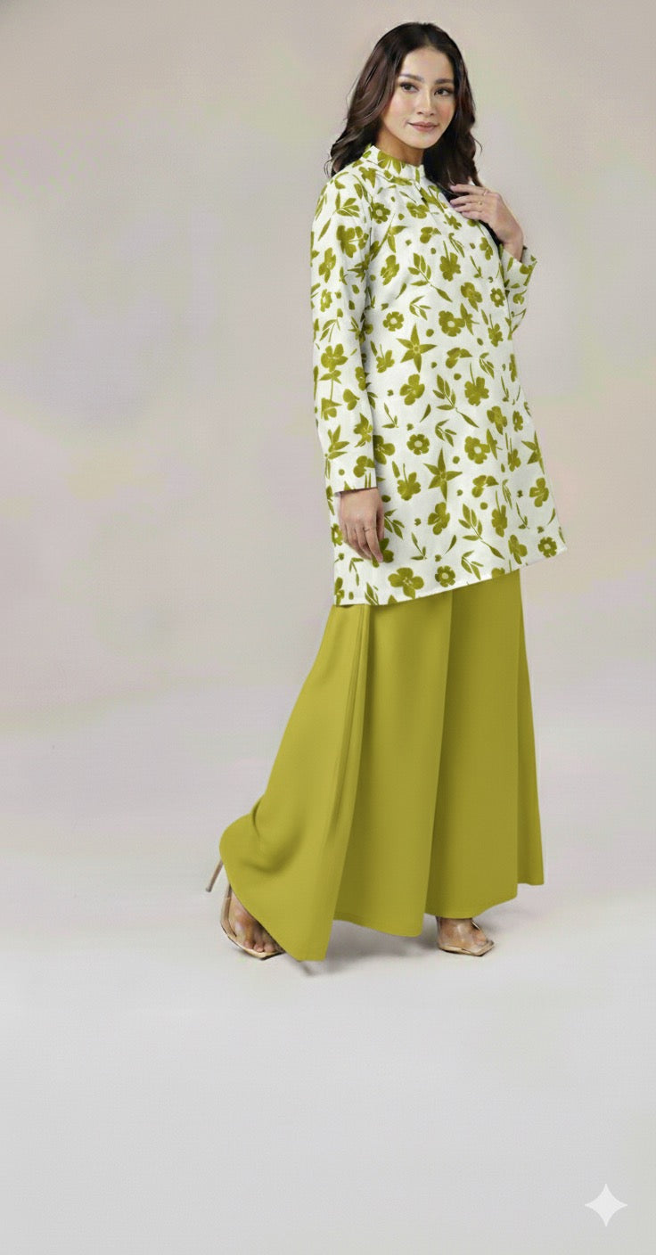 Grip Printed Top With Flapper