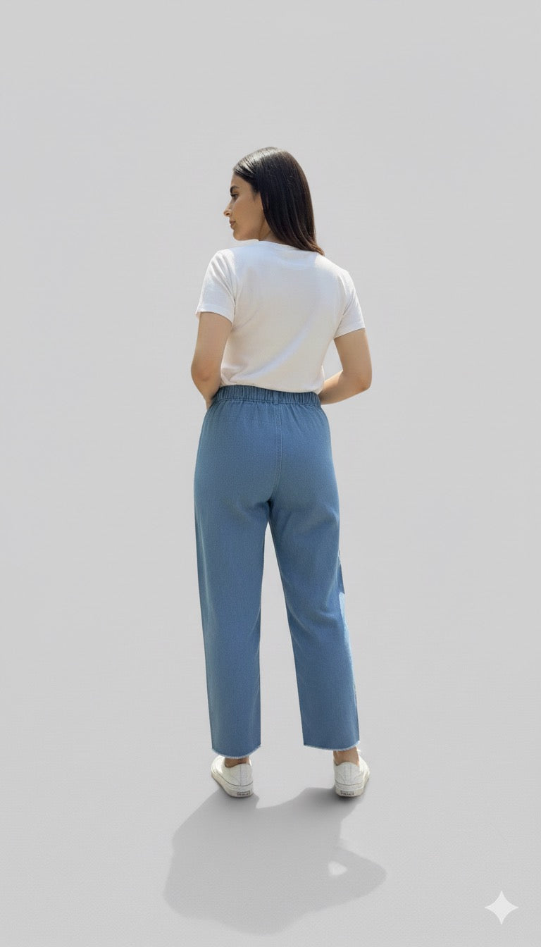 Free Style Printed Patch Baggy Jeans