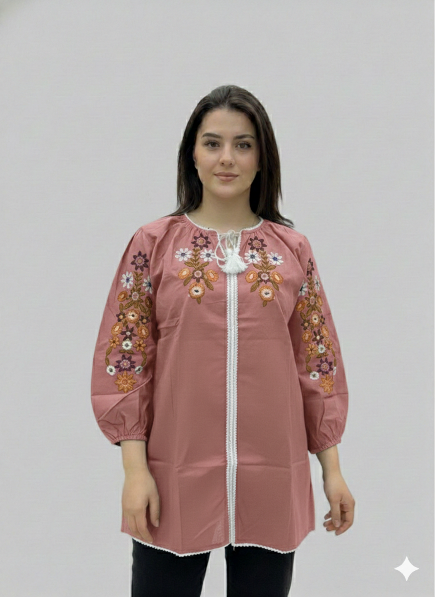 St061- Embroidered Baggy Top