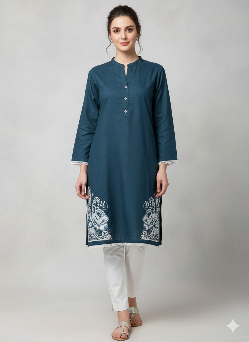 St030- Daman Embroidered Top