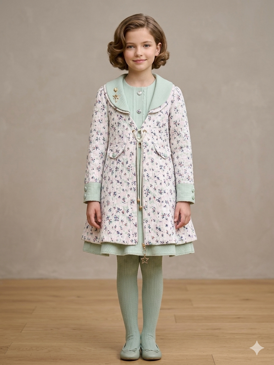 Ff045- Imported Jersey Frock With Printed Gown