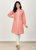 St068- Floral Embroidered Top