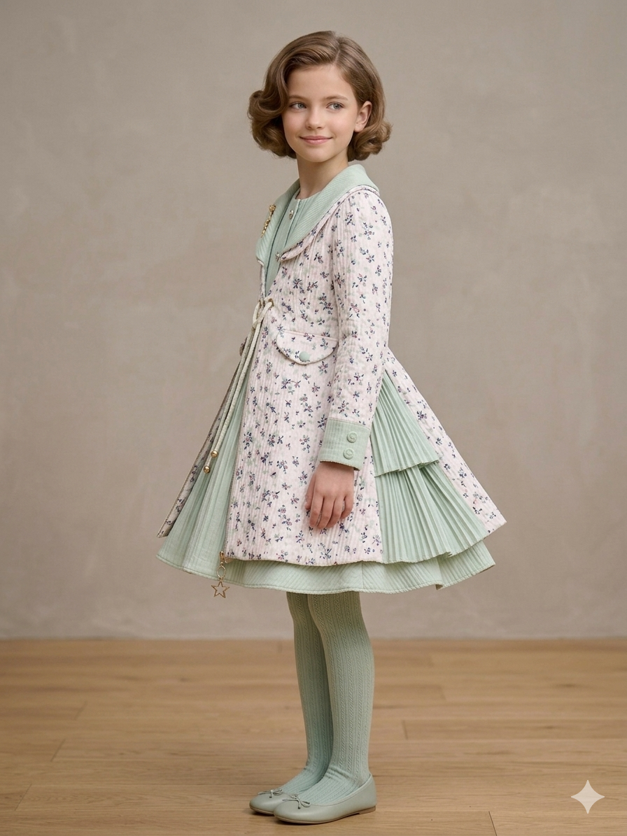 Ff045- Imported Jersey Frock With Printed Gown