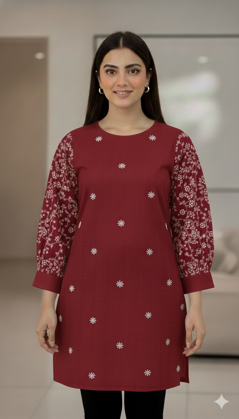 St003 -Embroidered Sleeves Top