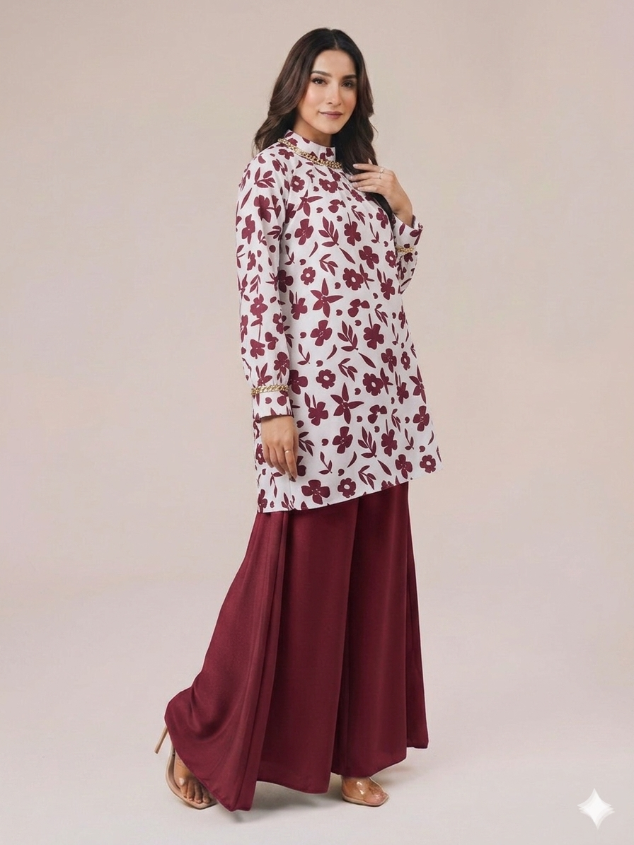 Cs002- Grip Printed Top With Flapper