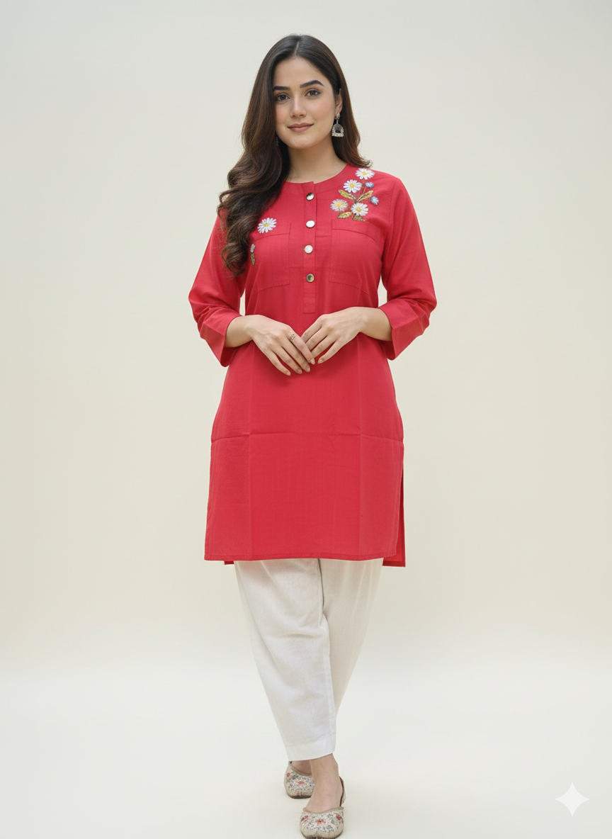 St021- Sunflower Pocket Top