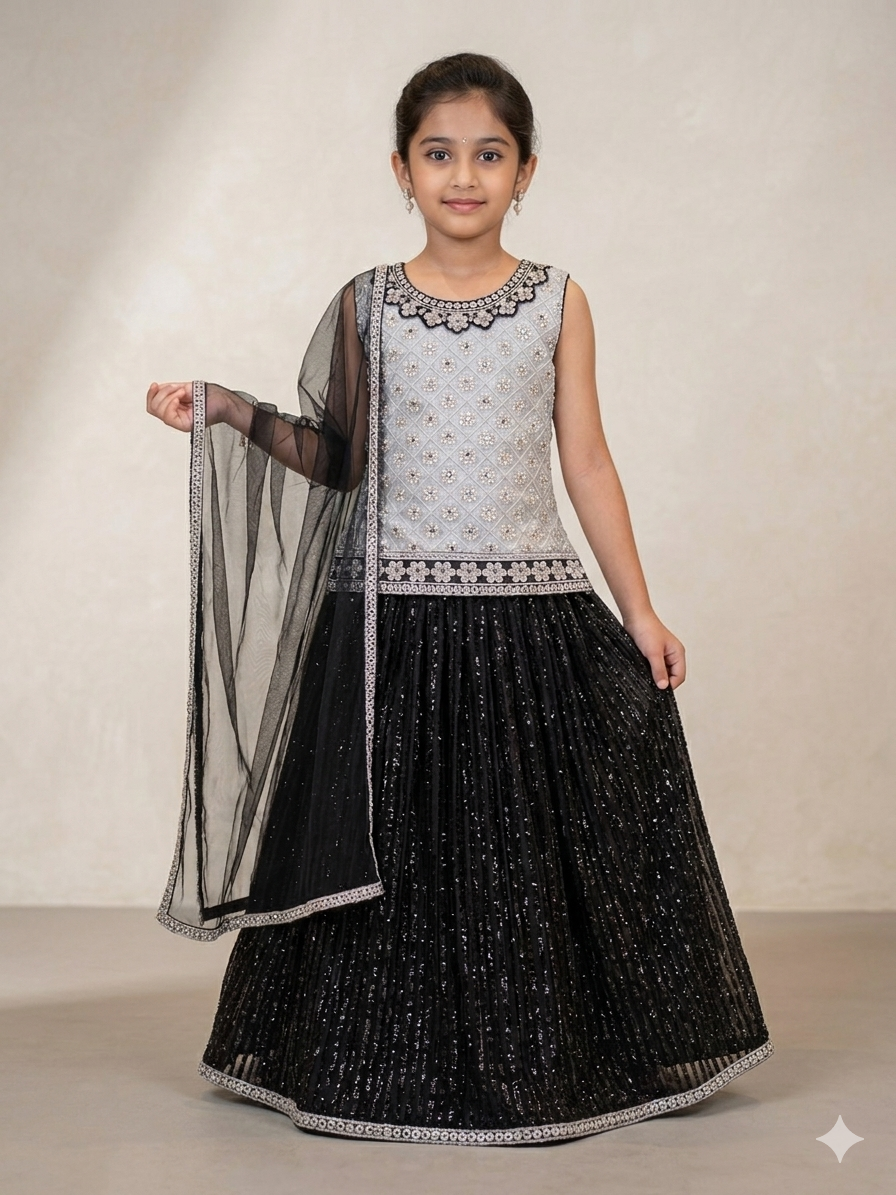 Ff046- Moonlight Skirt With Handmade Kurti