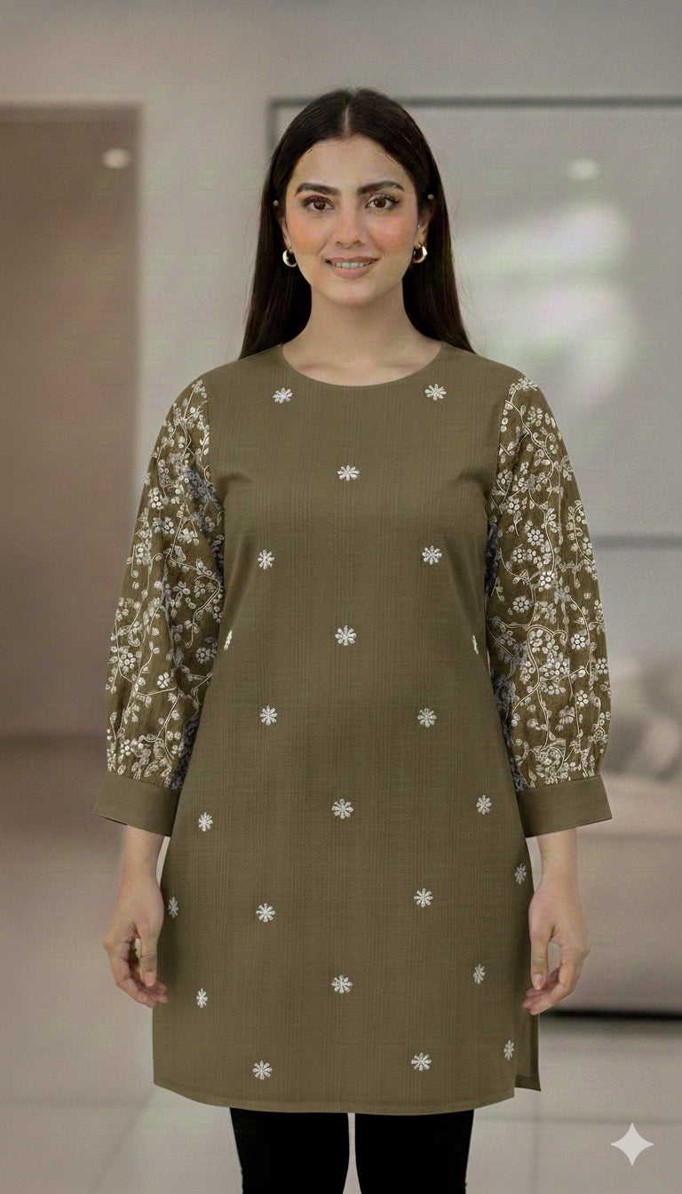 St003 -Embroidered Sleeves Top