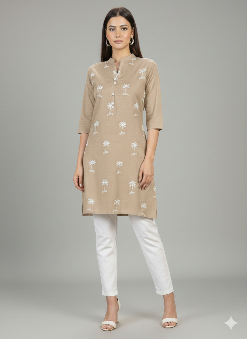 St064- Embroidered Floral Top