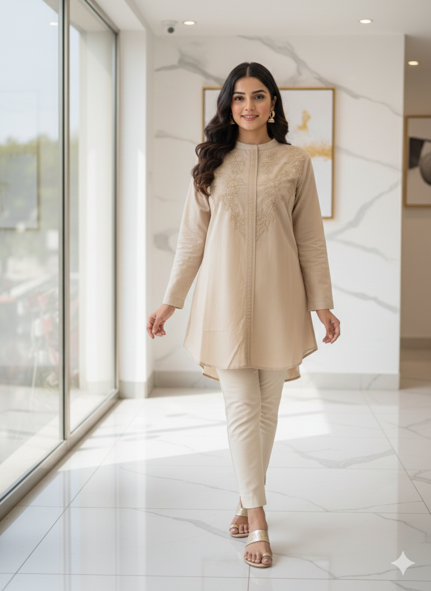 St017- Floral Embroidered Top