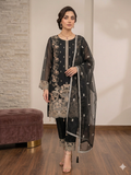 Lf040- 3pc Stitch Organza Working Shirt With Trouser And Dupatta