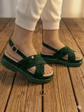 Sh051-Trending Velvet Sole Sandal