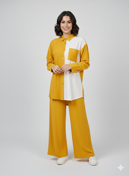 Cs038-Imported Jersey Contrast Pocket Cordset