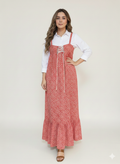Cs039- Open Tassel Romper Maxi With Inner Shirt
