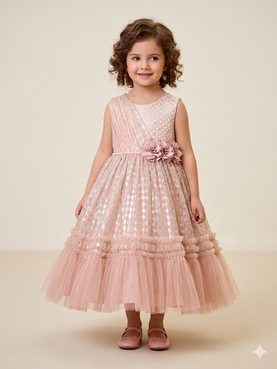 Ff028- Net Barbie Frock
