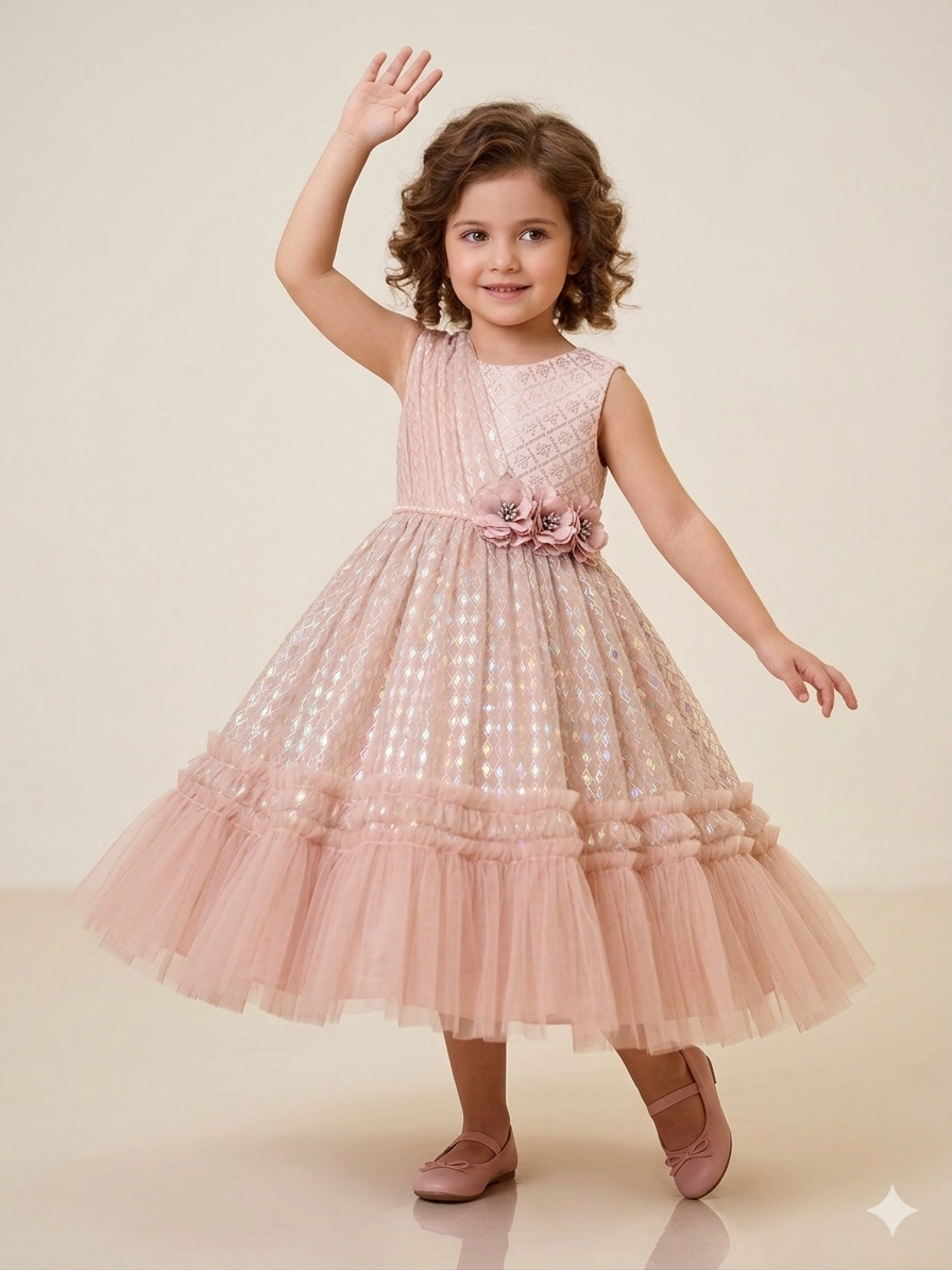 Ff028- Net Barbie Frock