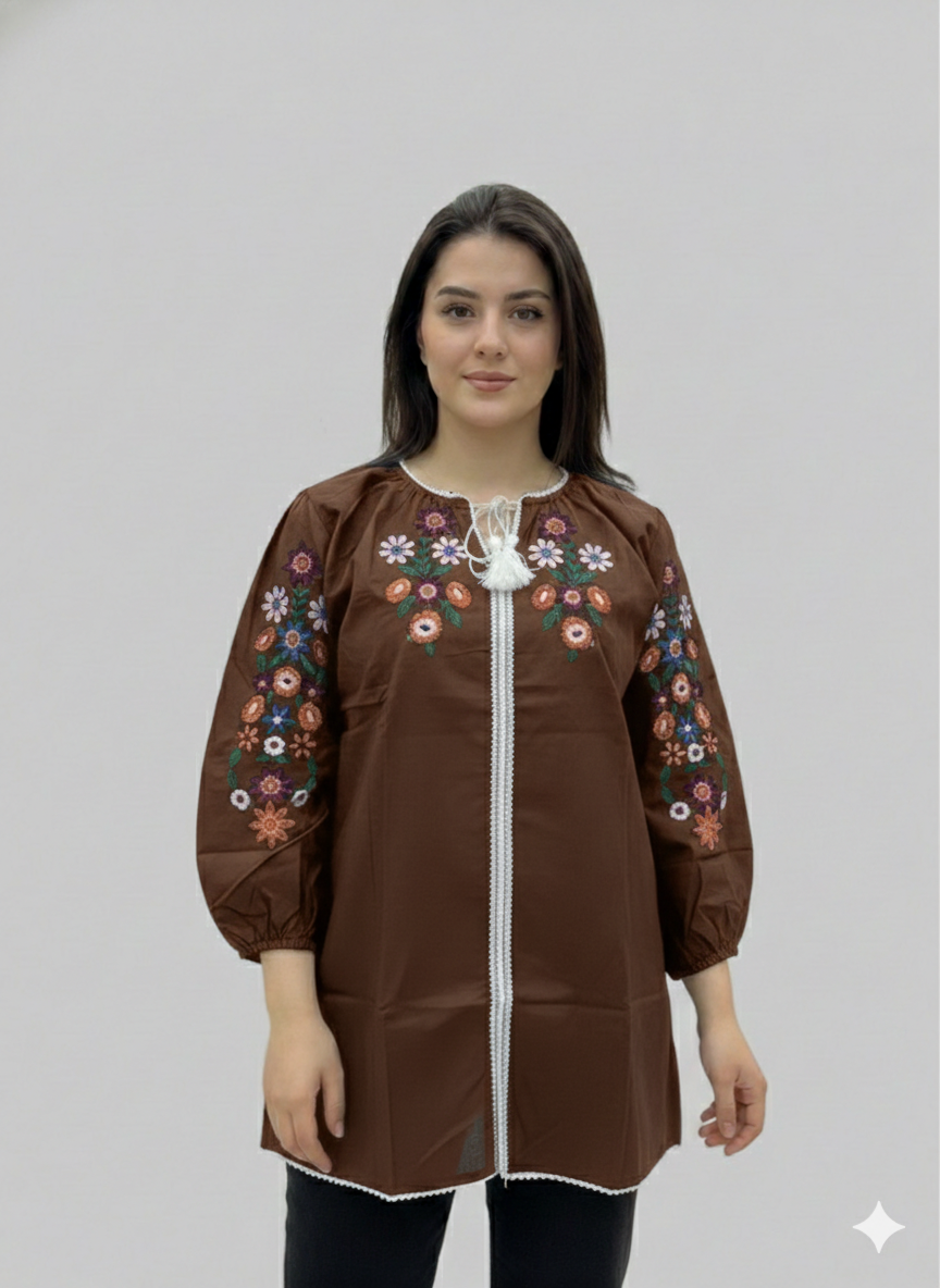 St061- Embroidered Baggy Top
