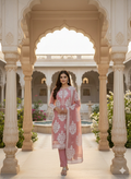 Lf020- 3pc Organza Embroidered Shirt With Dupatta And Trouser