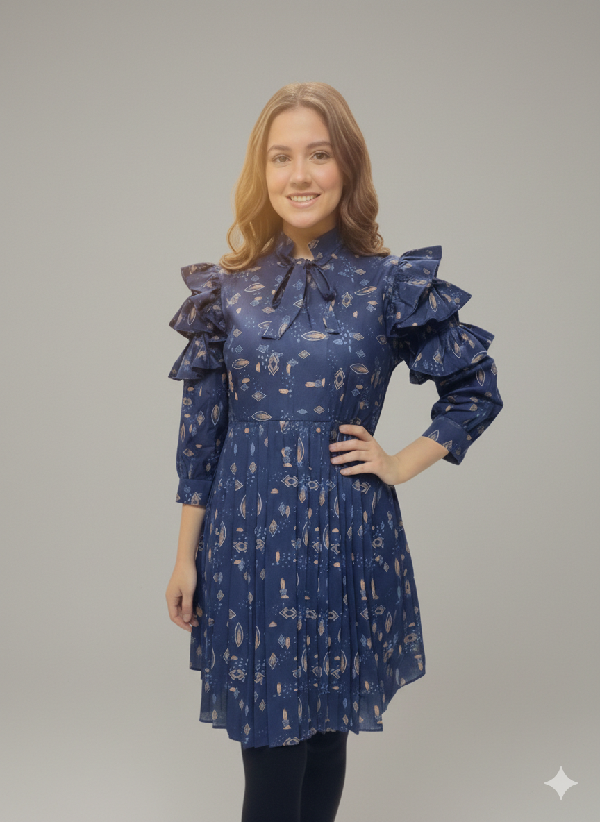 St063- Printed Short Frock