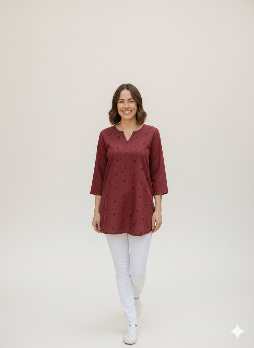 St062- Random Embroidered Top
