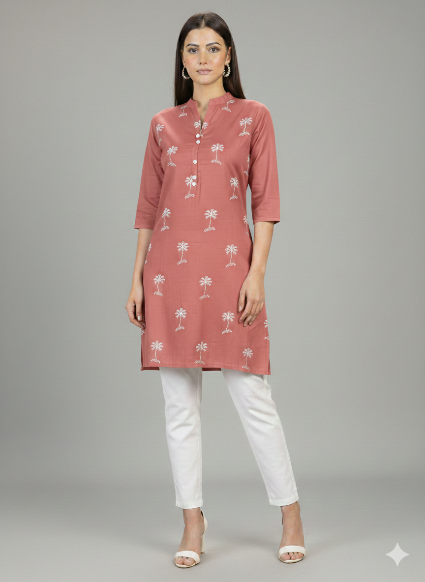 St064- Embroidered Floral Top