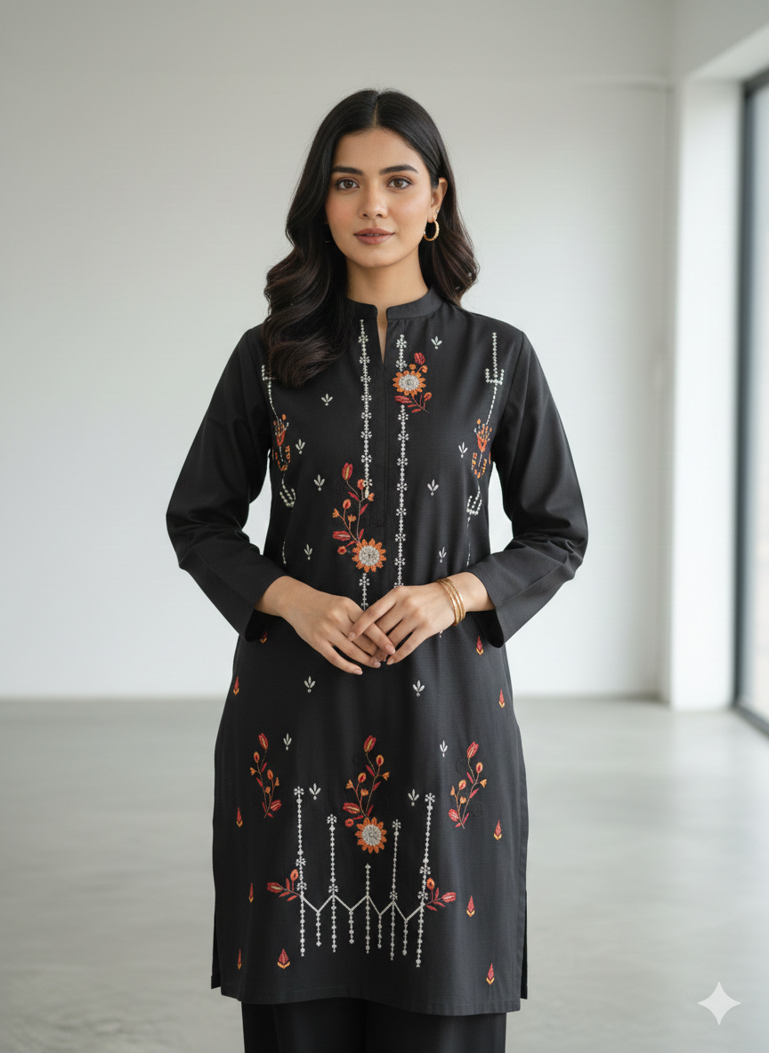 St071- Embroidered Floral Top