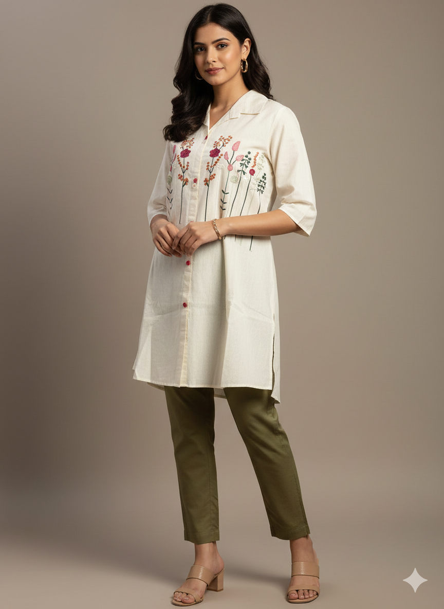 St075- Embroidered Top