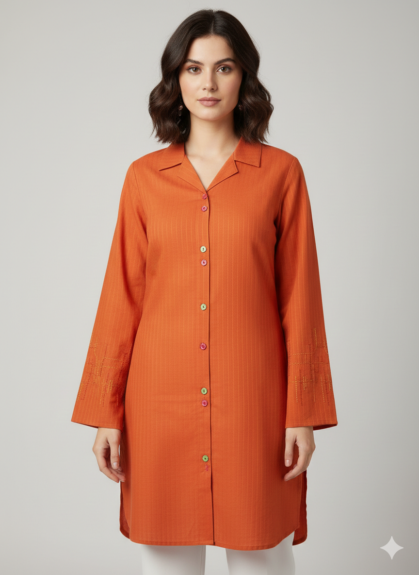 St083- Floral Embroidered Top